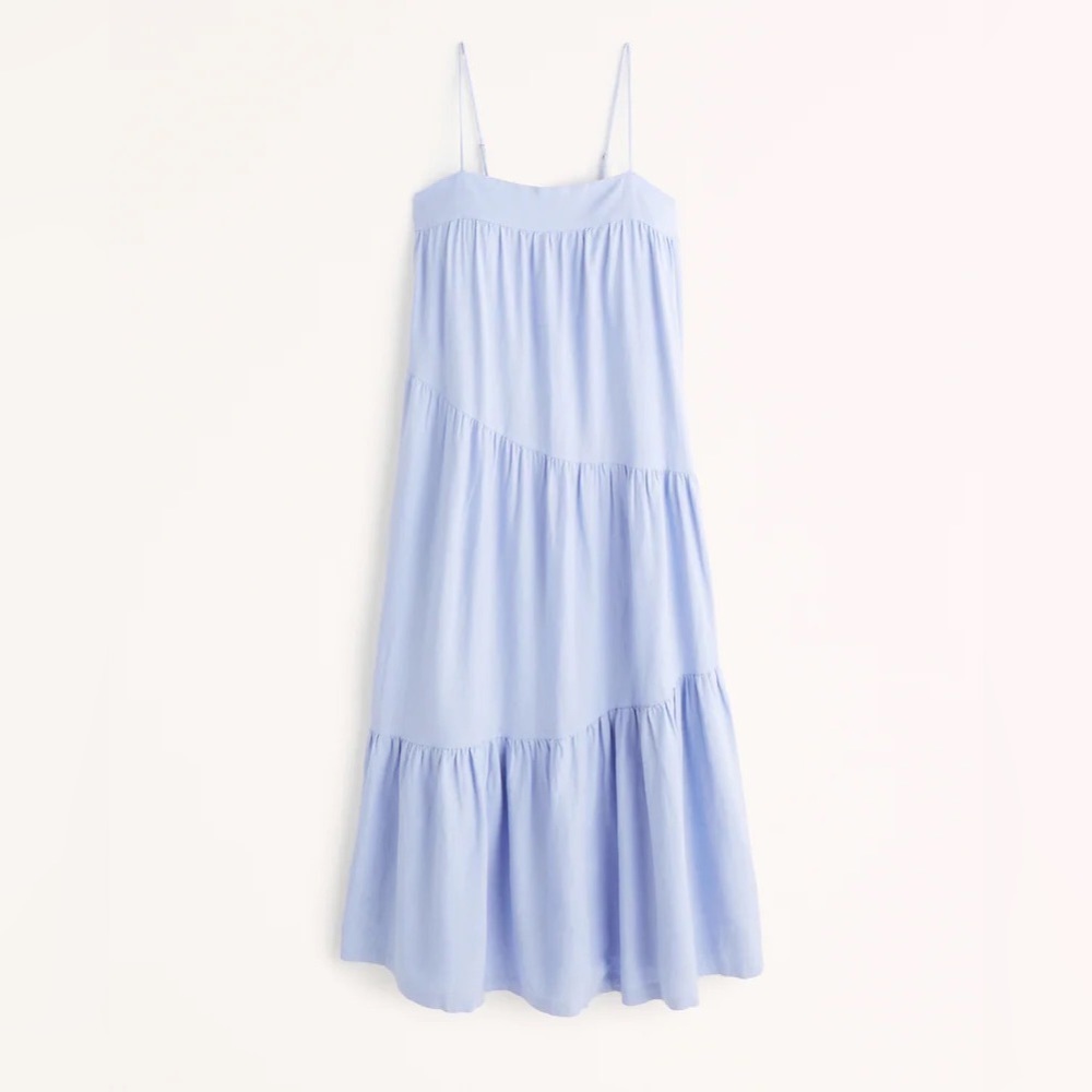 BRAND NEW - Abercrombie & Fitch Asymmetrical Tiered Maxi Dress - Small Petite